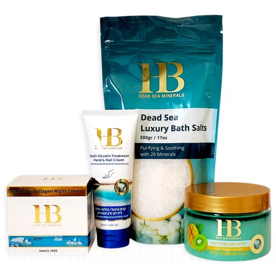 Skincare-Set-dead-sea-salts-and-night-cream-and-body-oil-scrub