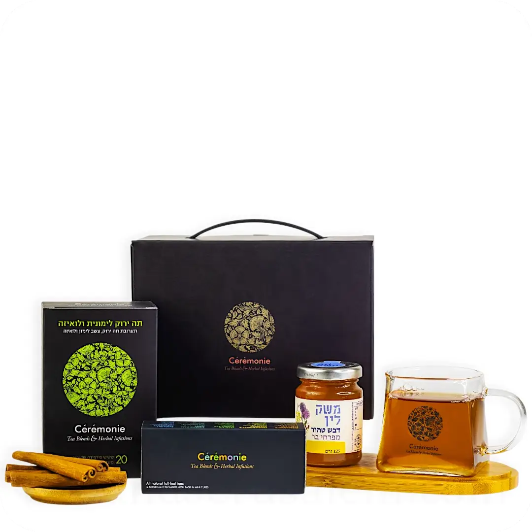Tea Gift Box “Spring” – Premium Tea, Glass Cup & Gourmet Honey by Ceremonie — Made in Israel