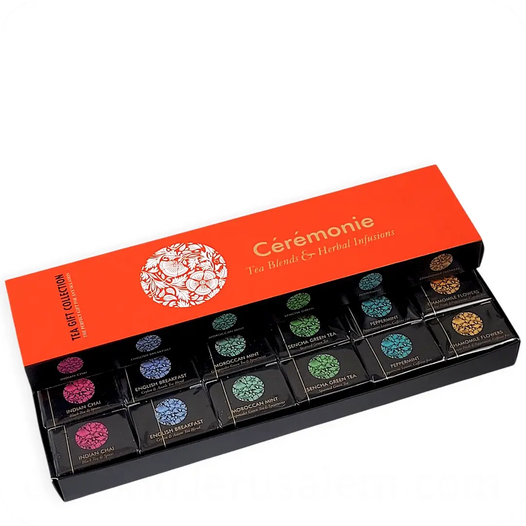Tea Gift Collection (Limited Edition) – 12 Mini Cubes of Assorted Tea Blends & Herbal Infusions by Ceremonie 859617001203