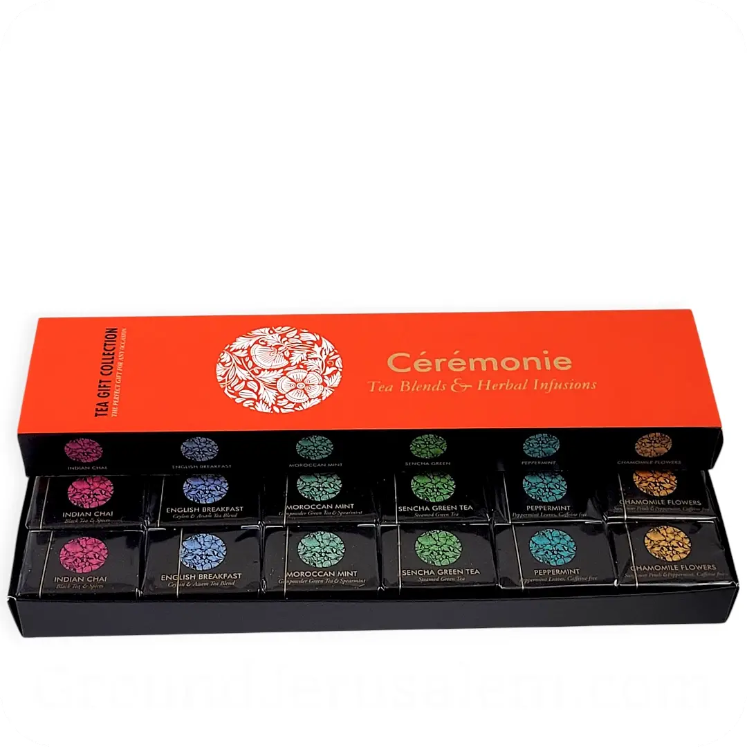 Tea Gift Collection (Limited Edition) – 12 Mini Cubes of Assorted Tea Blends & Herbal Infusions by Ceremonie