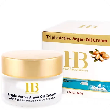 Triple Active Argan Oil Cream 50ml by HB Dead Sea Minerals 7290015247832