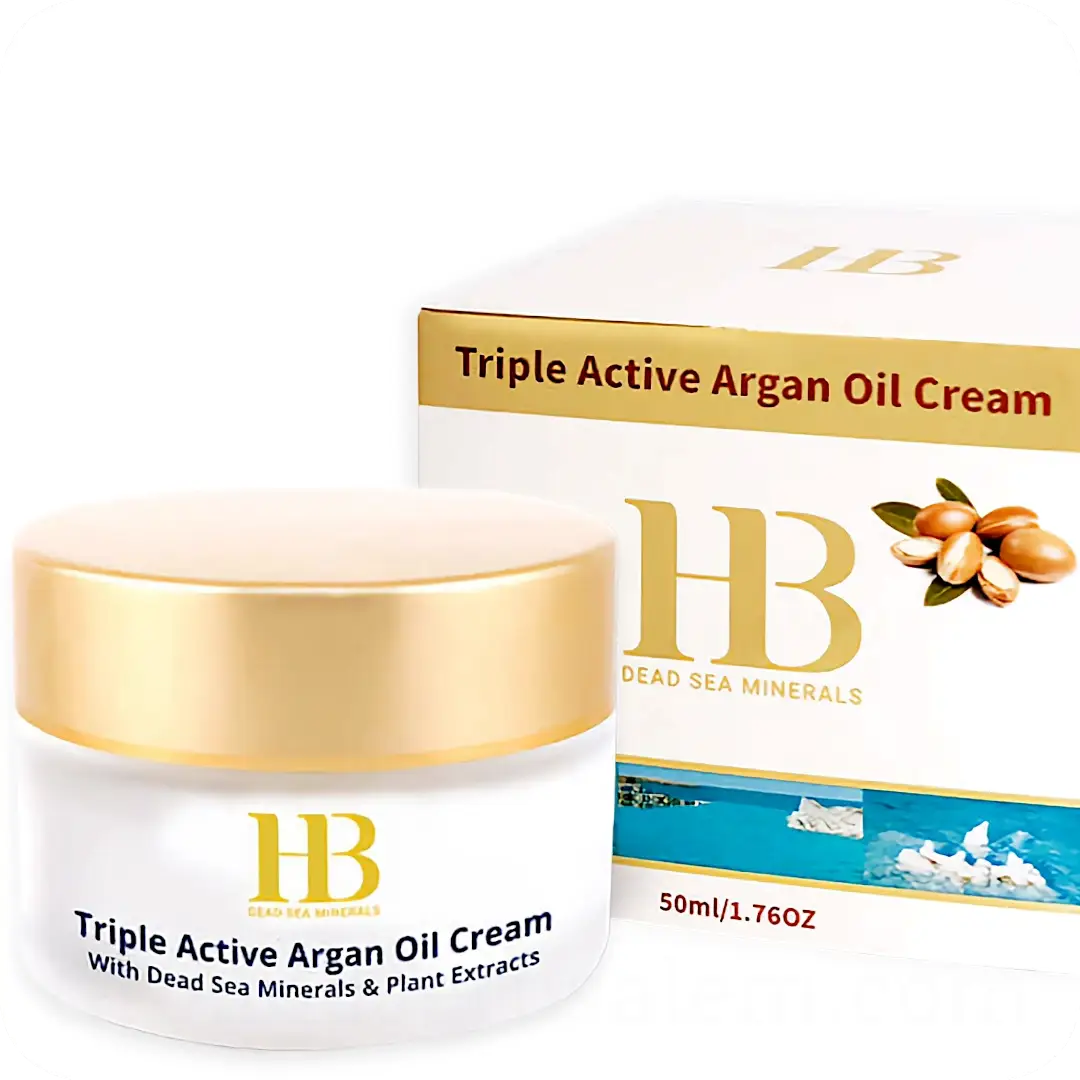 Triple Active Argan Oil Cream 50ml by HB Dead Sea Minerals 7290015247832