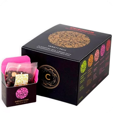 Variety Pack of 10 Tea Blends & Herbal Infusions – 20 Mesh Sachets by Ceremonie 859617001708