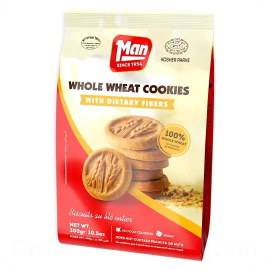 Whole Wheat Cookies with Dietary Fibers 300g - 10.5 oz — Made in Israel